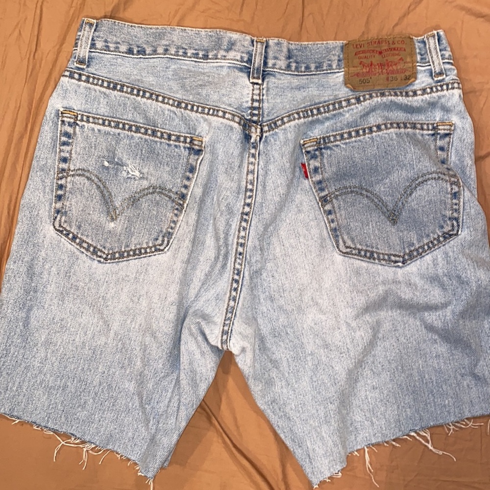 Mid thigh jean shorts